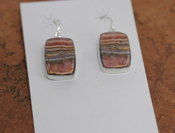 Sterling Silver Pink Quartz Earrings