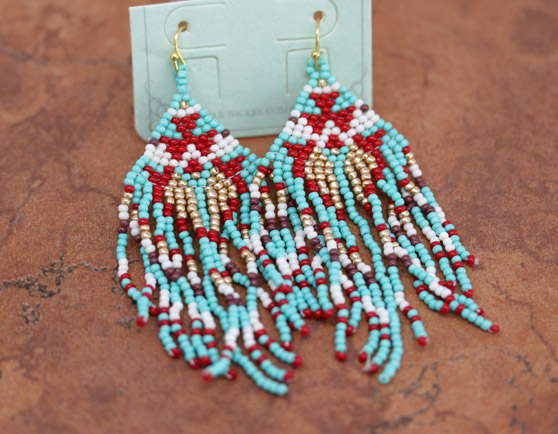 Beaded Fringe Earrings