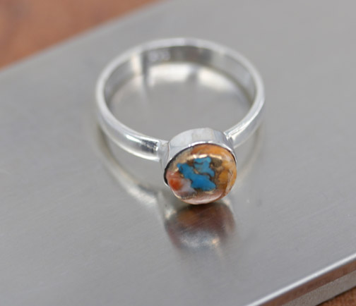 Sterling Silver Mojave Turquoise Ring Size 8