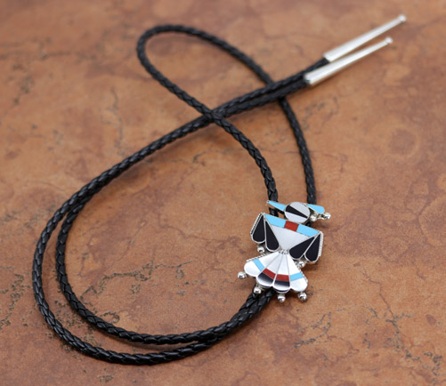 Zuni Native American Bird Bolo Tie