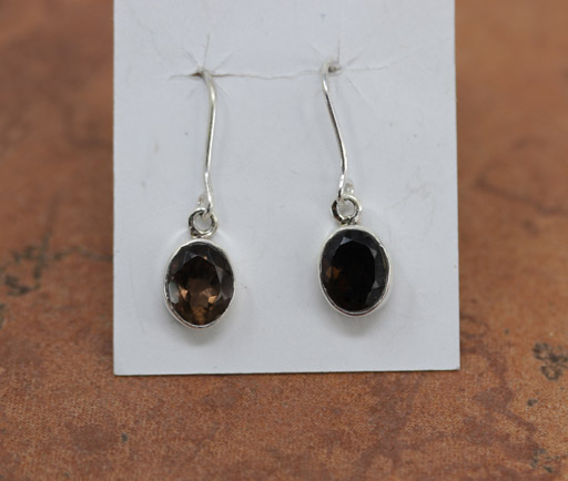 Sterling Silver Smoky Quartz Earrings