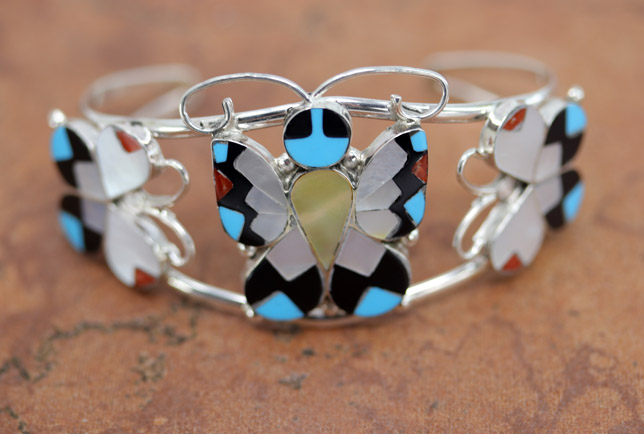 Zuni Sterling Butterfly Bracelet by Dishta