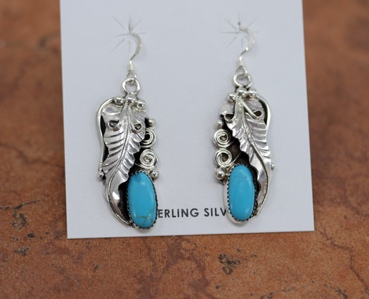 Navajo Silver Turquoise Earrings