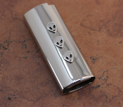 Navajo Silver Alien Lighter Case