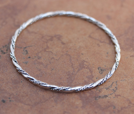 Navajo Sterling Silver Bangle Bracelet