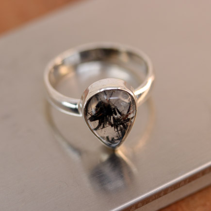 Sterling Silver Herkimer Diamond Ring Size 8