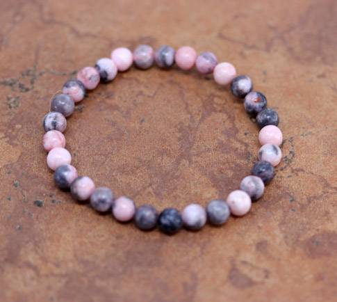 Beaded Zebra Jasper Stretch Bubble Bracelet