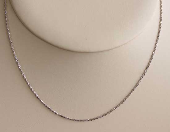 Rhodium 18 Inch Long Chain